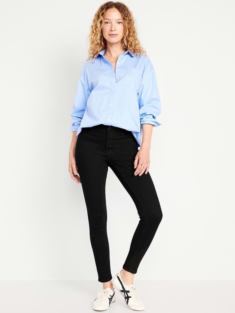 Old Navy Black Wash High Rise Rockstar Skinny Jeans 10 Ten